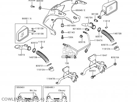 COWLING(ZX400-L4) - ZX400L4 ZXR400 1994 UNITED KINGDOM FR NL AR FG IT