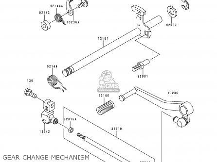 GEAR CHANGE MECHANISM - ZX400L5 ZXR400 1995 UNITED KINGDOM FR NL AR FG IT