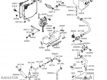 RADIATOR - ZX400L5 ZXR400 1995 UNITED KINGDOM FR NL AR FG IT