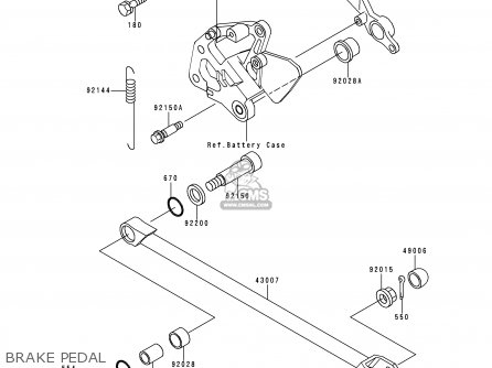 BRAKE PEDAL - ZX400L5 ZXR400 1995 UNITED KINGDOM FR NL AR FG IT