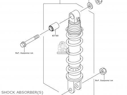SHOCK ABSORBER(S) - ZX400L5 ZXR400 1995 UNITED KINGDOM FR NL AR FG IT