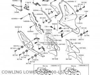 COWLING LOWERS(ZX400-L5/L7) - ZX400L5 ZXR400 1995 UNITED KINGDOM FR NL AR FG IT