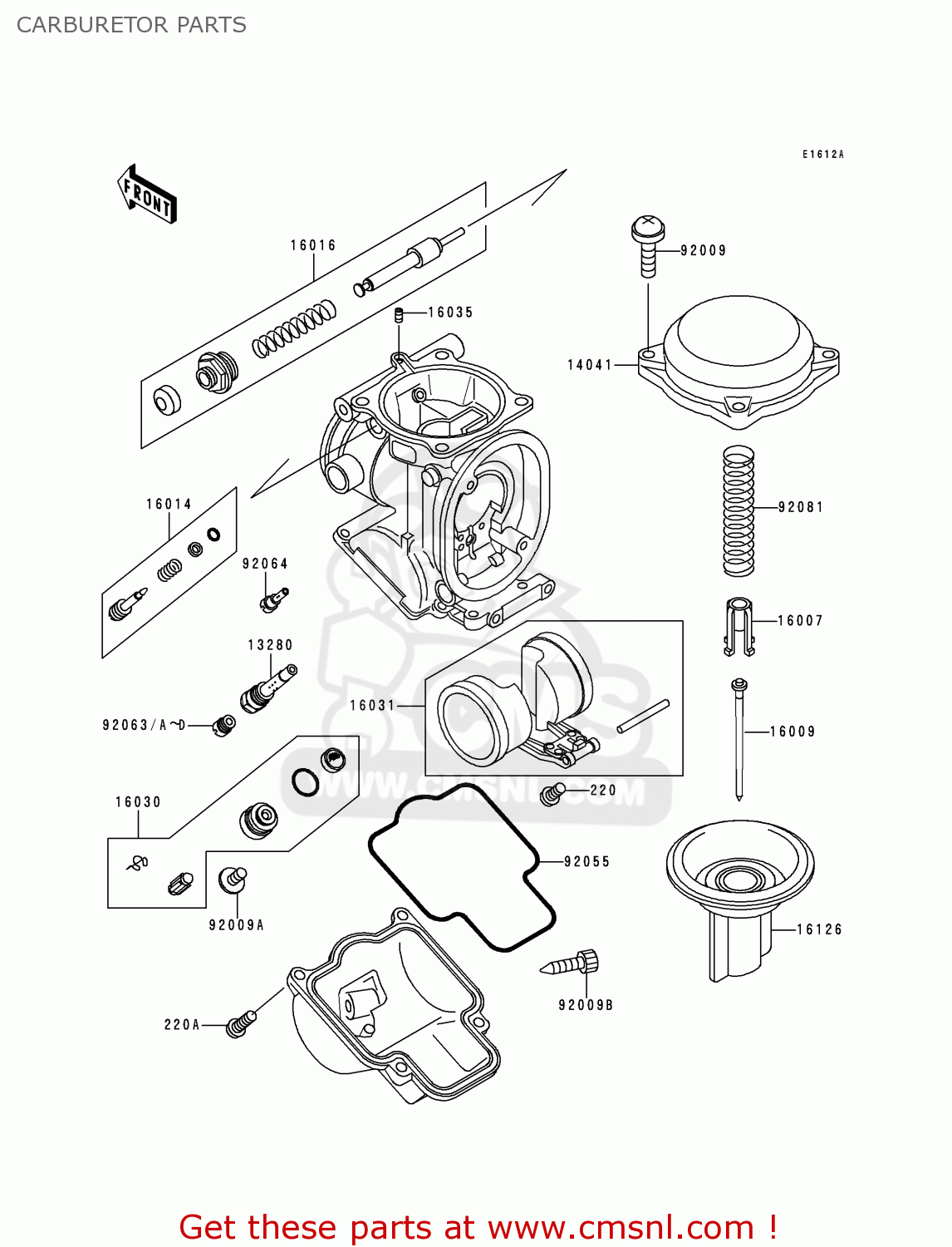 CARBURETOR PARTS ZX400L7 ZXR400 1997 AUSTRIA FG