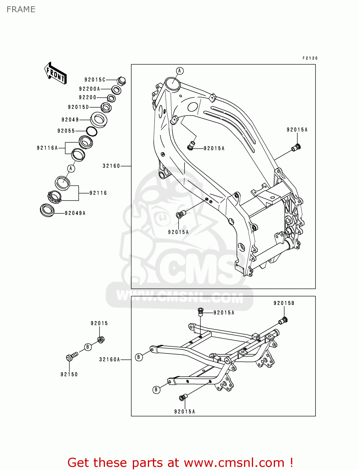 FRAME ZX400L7 ZXR400 1997 AUSTRIA FG