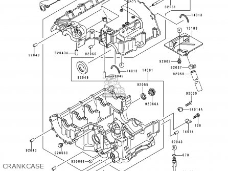 CRANKCASE - ZX400L7 ZXR400 1997 AUSTRIA FG