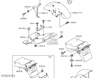 FENDERS - ZX400L7 ZXR400 1997 AUSTRIA FG