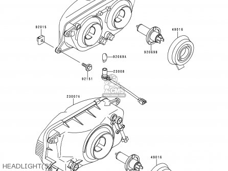 HEADLIGHT(S) - ZX400L7 ZXR400 1997 AUSTRIA FG