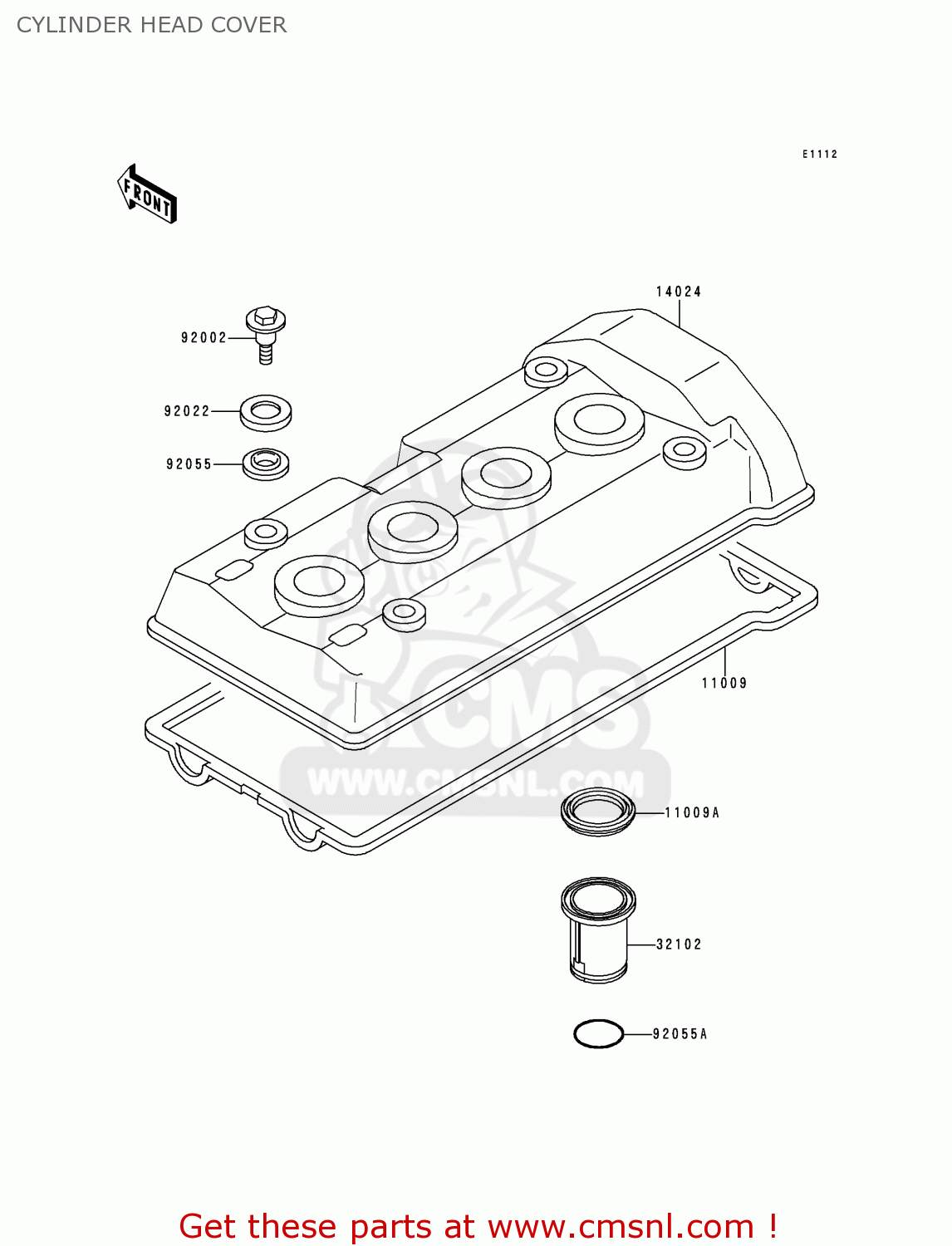 CYLINDER HEAD COVER ZX400L8 ZXR400 1998 UNITED KINGDOM NL AR FG IT