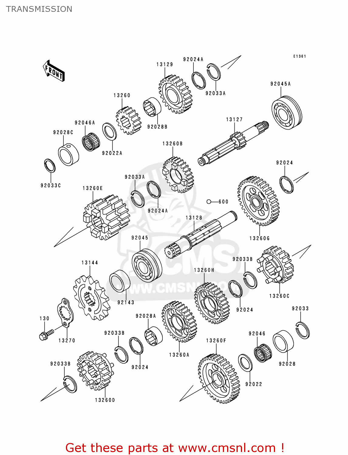 TRANSMISSION ZX400L8 ZXR400 1998 UNITED KINGDOM NL AR FG IT