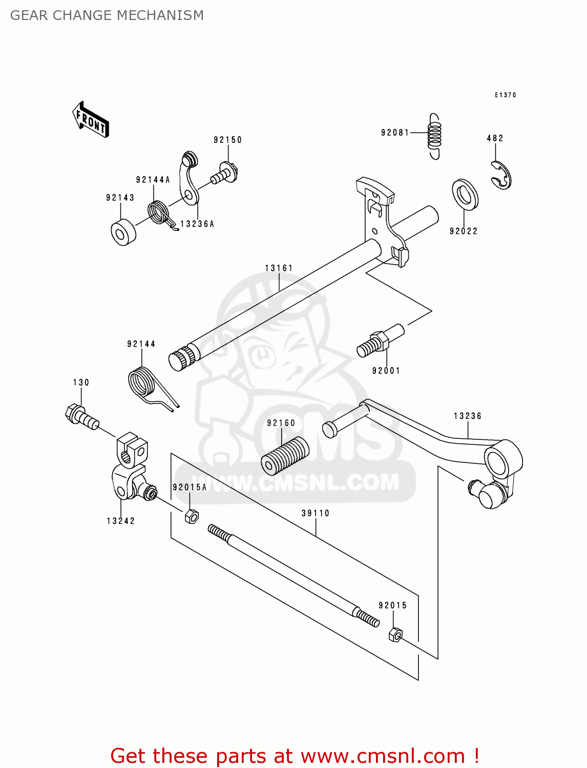 GEAR CHANGE MECHANISM ZX400L8 ZXR400 1998 UNITED KINGDOM NL AR FG IT