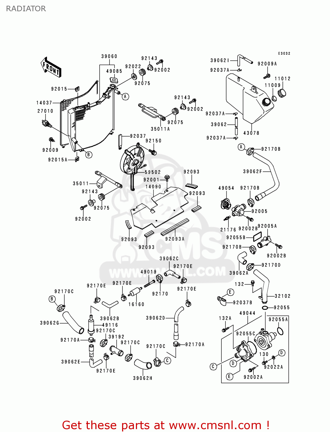 RADIATOR ZX400L8 ZXR400 1998 UNITED KINGDOM NL AR FG IT