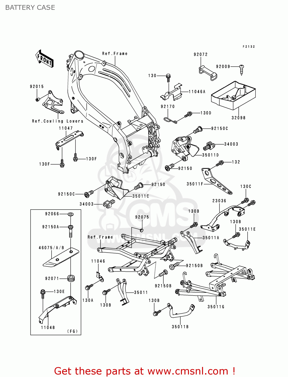 BATTERY CASE ZX400L8 ZXR400 1998 UNITED KINGDOM NL AR FG IT
