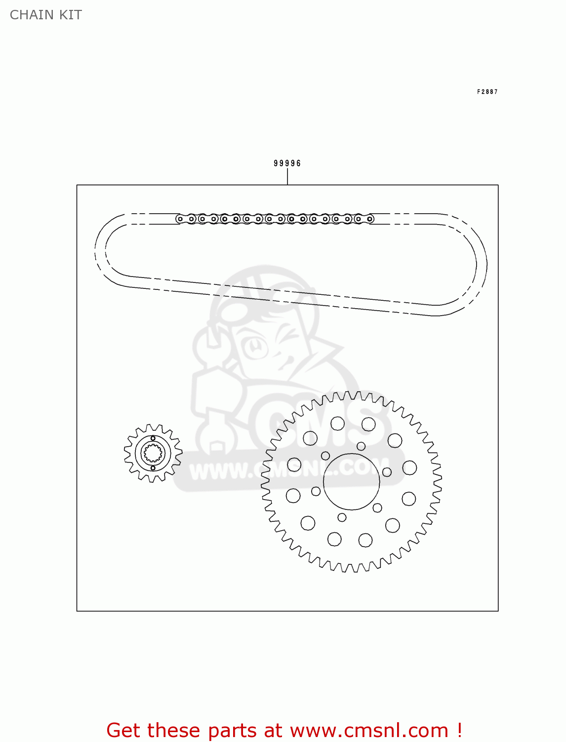 CHAIN KIT ZX400L8 ZXR400 1998 UNITED KINGDOM NL AR FG IT