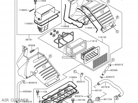 AIR CLEANER - ZX400L8 ZXR400 1998 UNITED KINGDOM NL AR FG IT