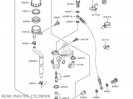 REAR MASTER CYLINDER - ZX400L8 ZXR400 1998 UNITED KINGDOM NL AR FG IT