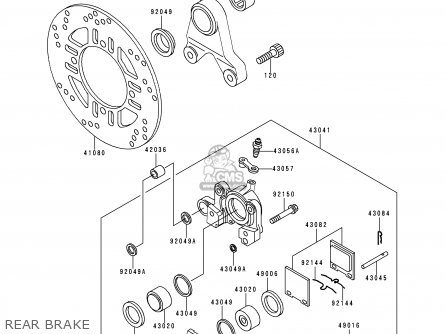 REAR BRAKE - ZX400L8 ZXR400 1998 UNITED KINGDOM NL AR FG IT