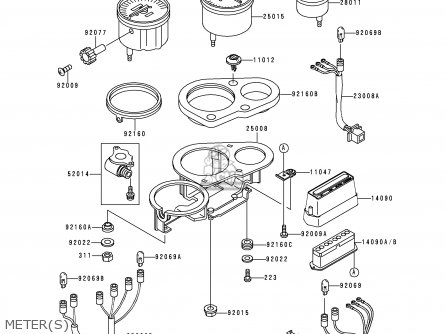 METER(S) - ZX400L8 ZXR400 1998 UNITED KINGDOM NL AR FG IT