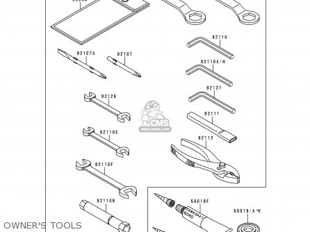 OWNER'S TOOLS - ZX400L8 ZXR400 1998 UNITED KINGDOM NL AR FG IT