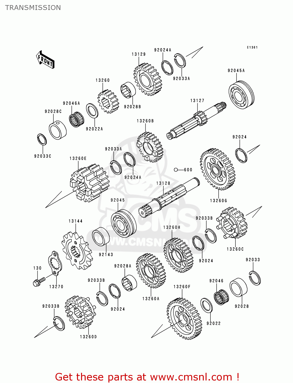 TRANSMISSION ZX400L9 ZXR400 1999 UNITED KINGDOM NL AR FG GR IT