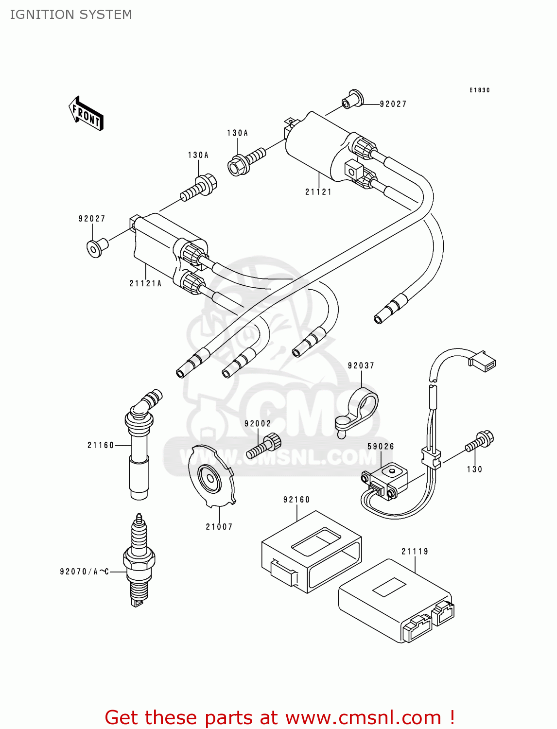 IGNITION SYSTEM ZX400L9 ZXR400 1999 UNITED KINGDOM NL AR FG GR IT