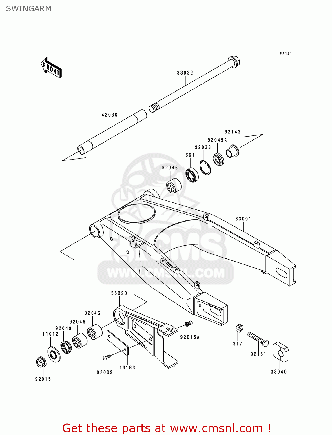 SWINGARM ZX400L9 ZXR400 1999 UNITED KINGDOM NL AR FG GR IT