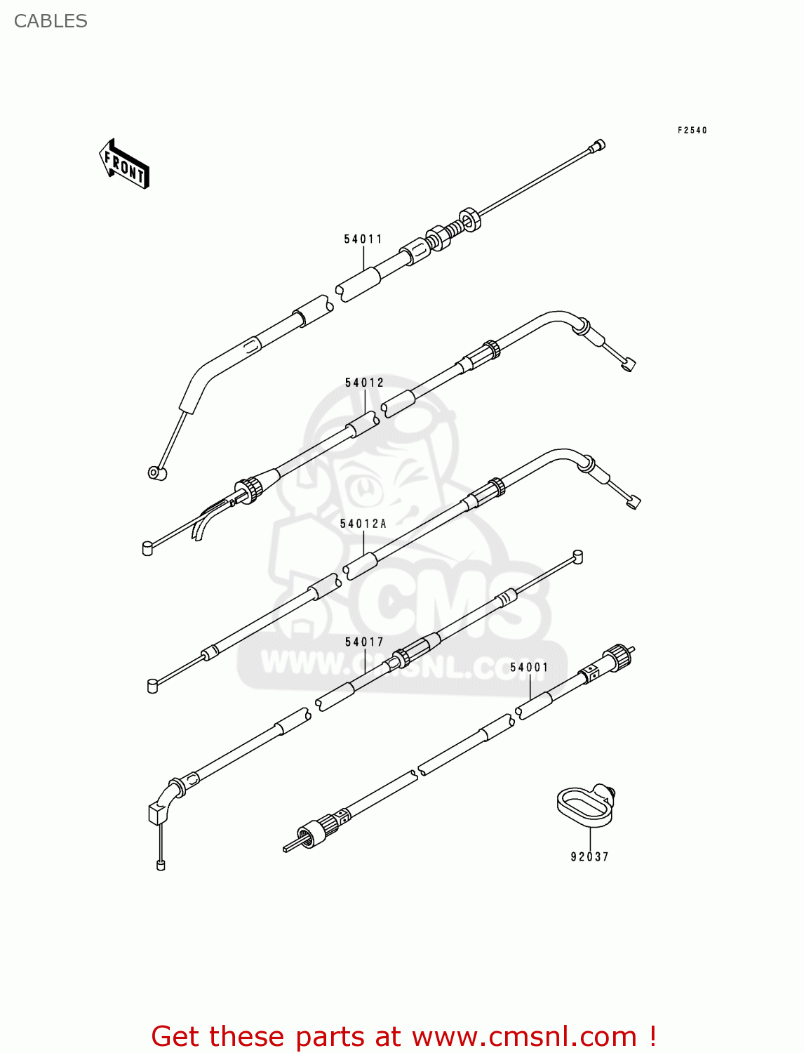 CABLES ZX400L9 ZXR400 1999 UNITED KINGDOM NL AR FG GR IT