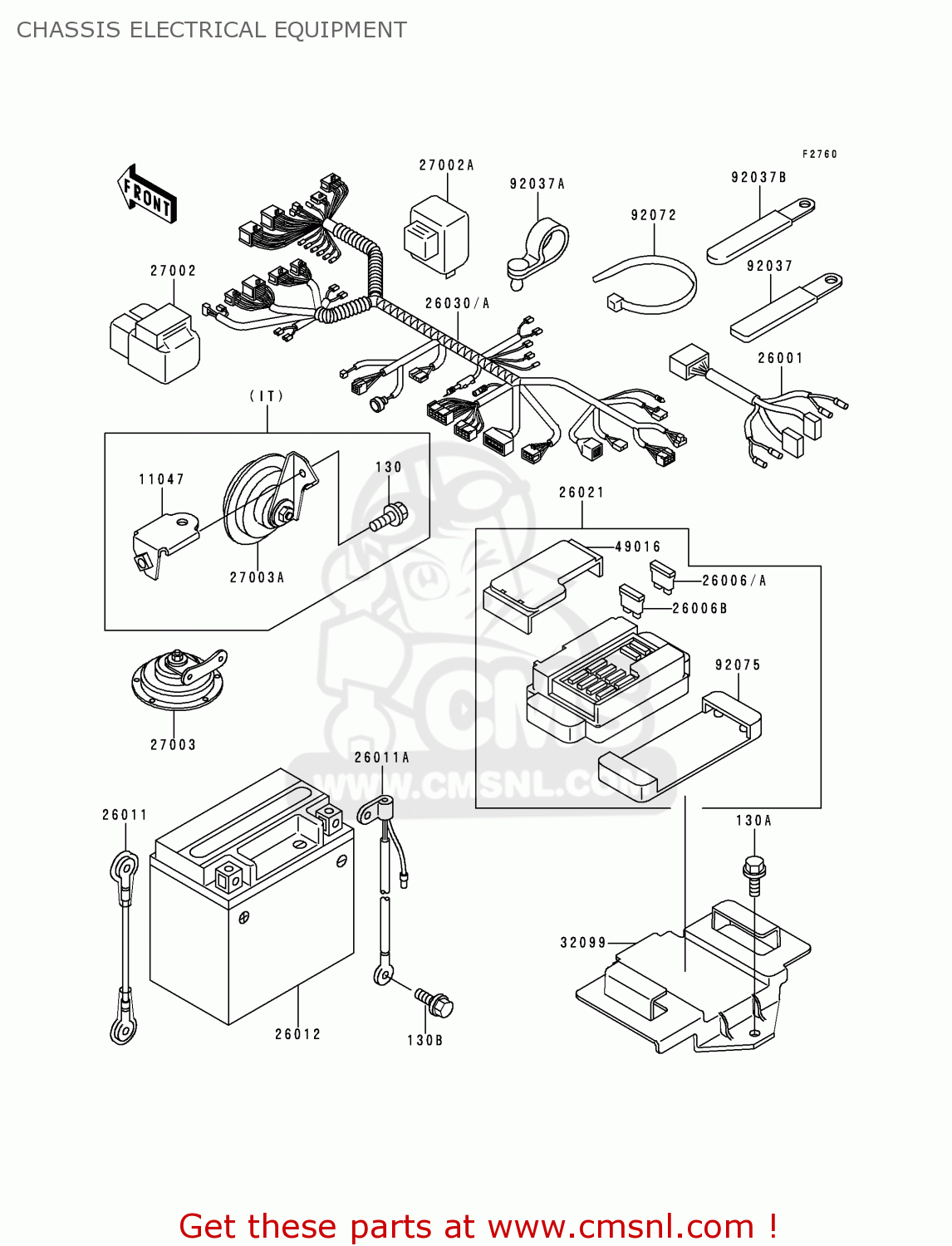 CHASSIS ELECTRICAL EQUIPMENT ZX400L9 ZXR400 1999 UNITED KINGDOM NL AR FG GR IT