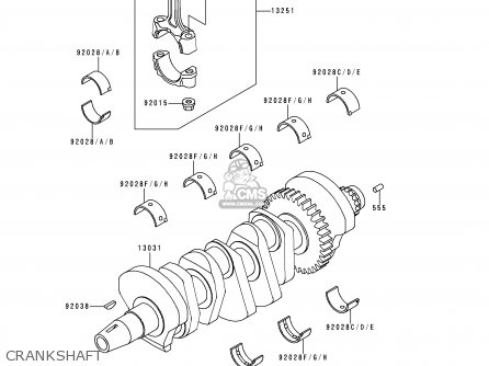 CRANKSHAFT - ZX400L9 ZXR400 1999 UNITED KINGDOM NL AR FG GR IT