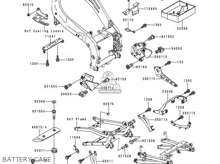 BATTERY CASE - ZX400L9 ZXR400 1999 UNITED KINGDOM NL AR FG GR IT