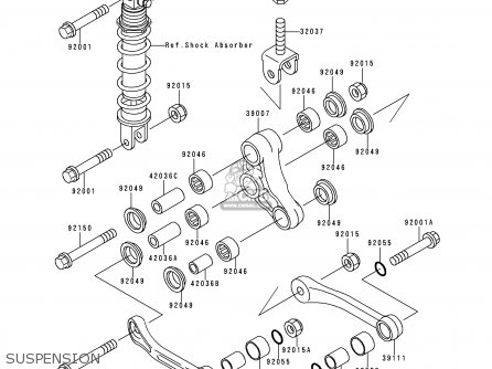 SUSPENSION - ZX400L9 ZXR400 1999 UNITED KINGDOM NL AR FG GR IT