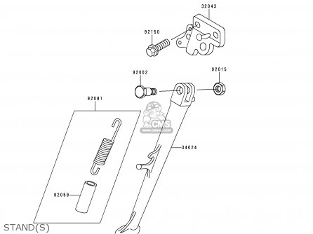 STAND(S) - ZX400L9 ZXR400 1999 UNITED KINGDOM NL AR FG GR IT