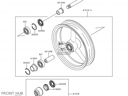 FRONT HUB - ZX400L9 ZXR400 1999 UNITED KINGDOM NL AR FG GR IT