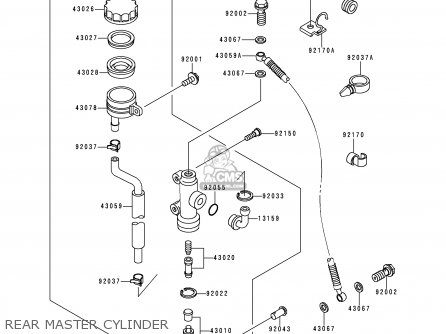 REAR MASTER CYLINDER - ZX400L9 ZXR400 1999 UNITED KINGDOM NL AR FG GR IT