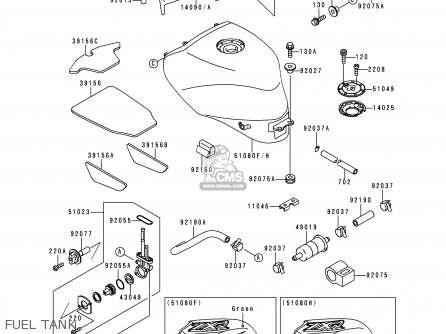 FUEL TANK - ZX400L9 ZXR400 1999 UNITED KINGDOM NL AR FG GR IT