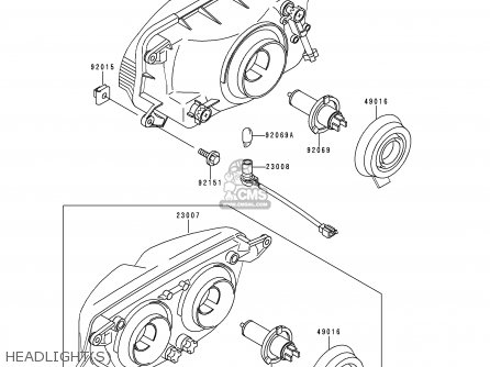 HEADLIGHT(S) - ZX400L9 ZXR400 1999 UNITED KINGDOM NL AR FG GR IT