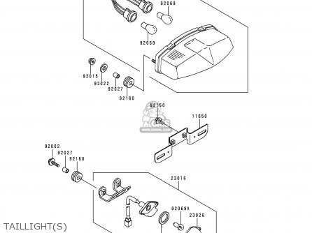 TAILLIGHT(S) - ZX400L9 ZXR400 1999 UNITED KINGDOM NL AR FG GR IT