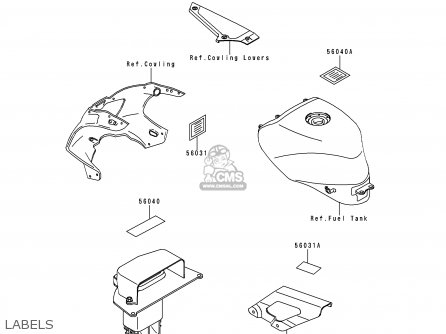 LABELS - ZX400L9 ZXR400 1999 UNITED KINGDOM NL AR FG GR IT