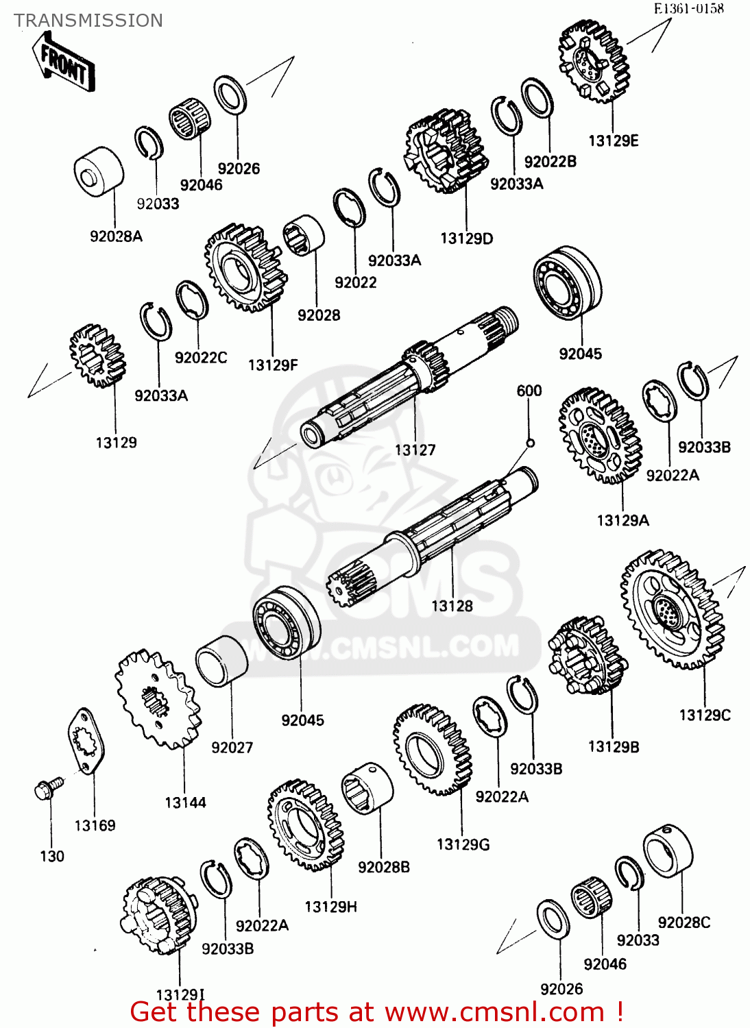 TRANSMISSION ZX500A1 1985 EUROPE NR / KPH