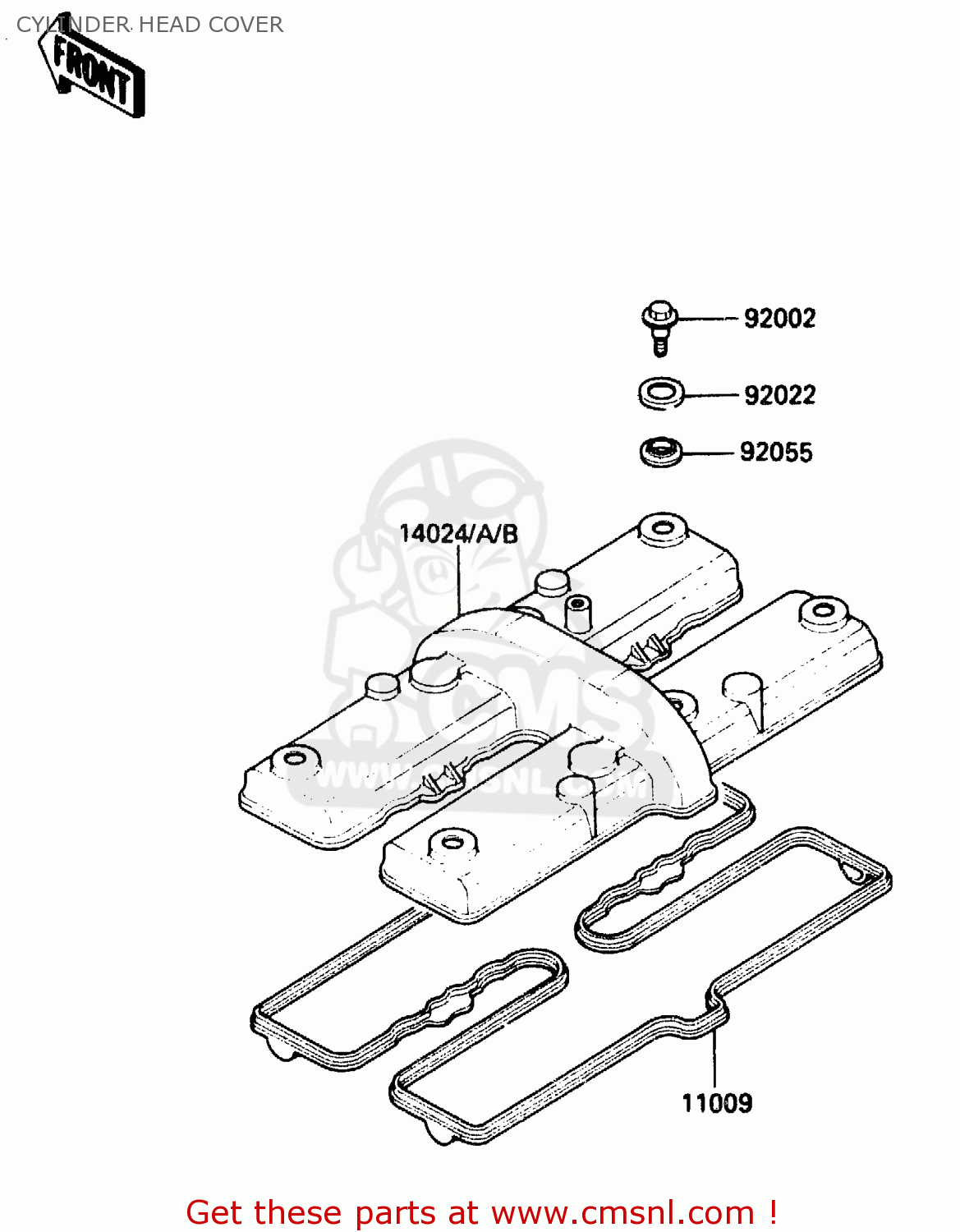 CYLINDER HEAD COVER ZX500A1 1985 EUROPE NR / KPH