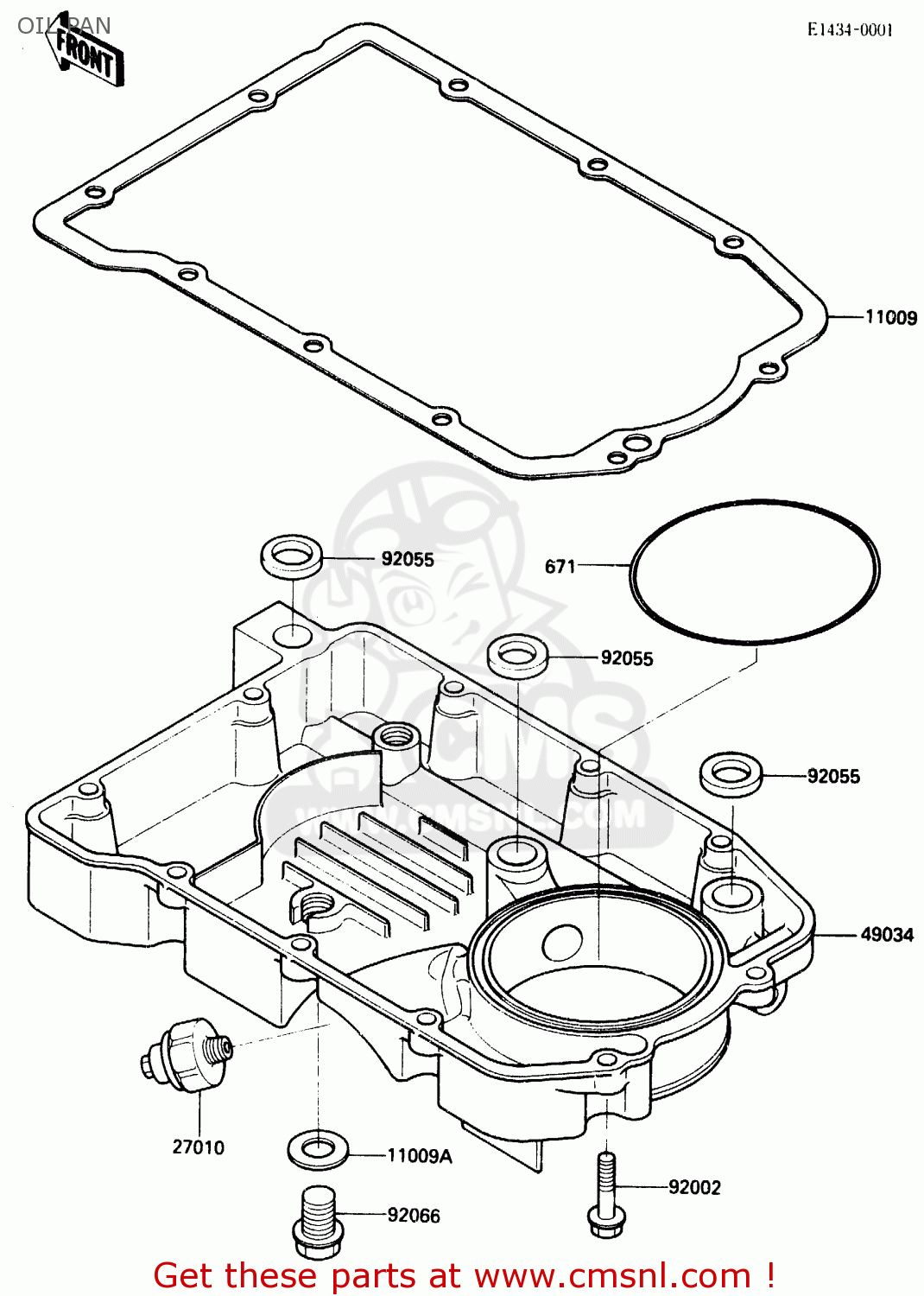 OIL PAN ZX500A1 1985 EUROPE NR / KPH