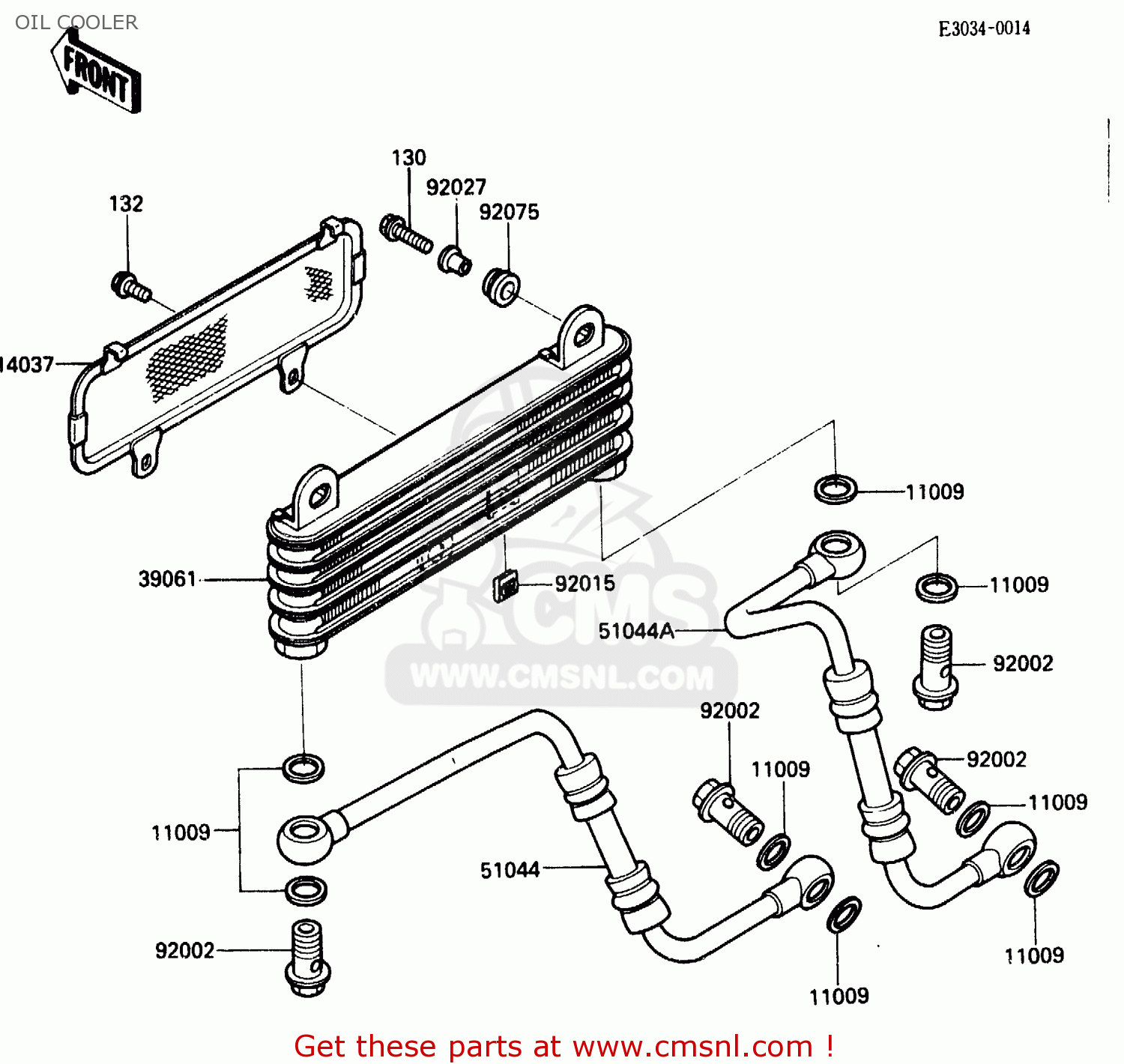 OIL COOLER ZX500A1 1985 EUROPE NR / KPH