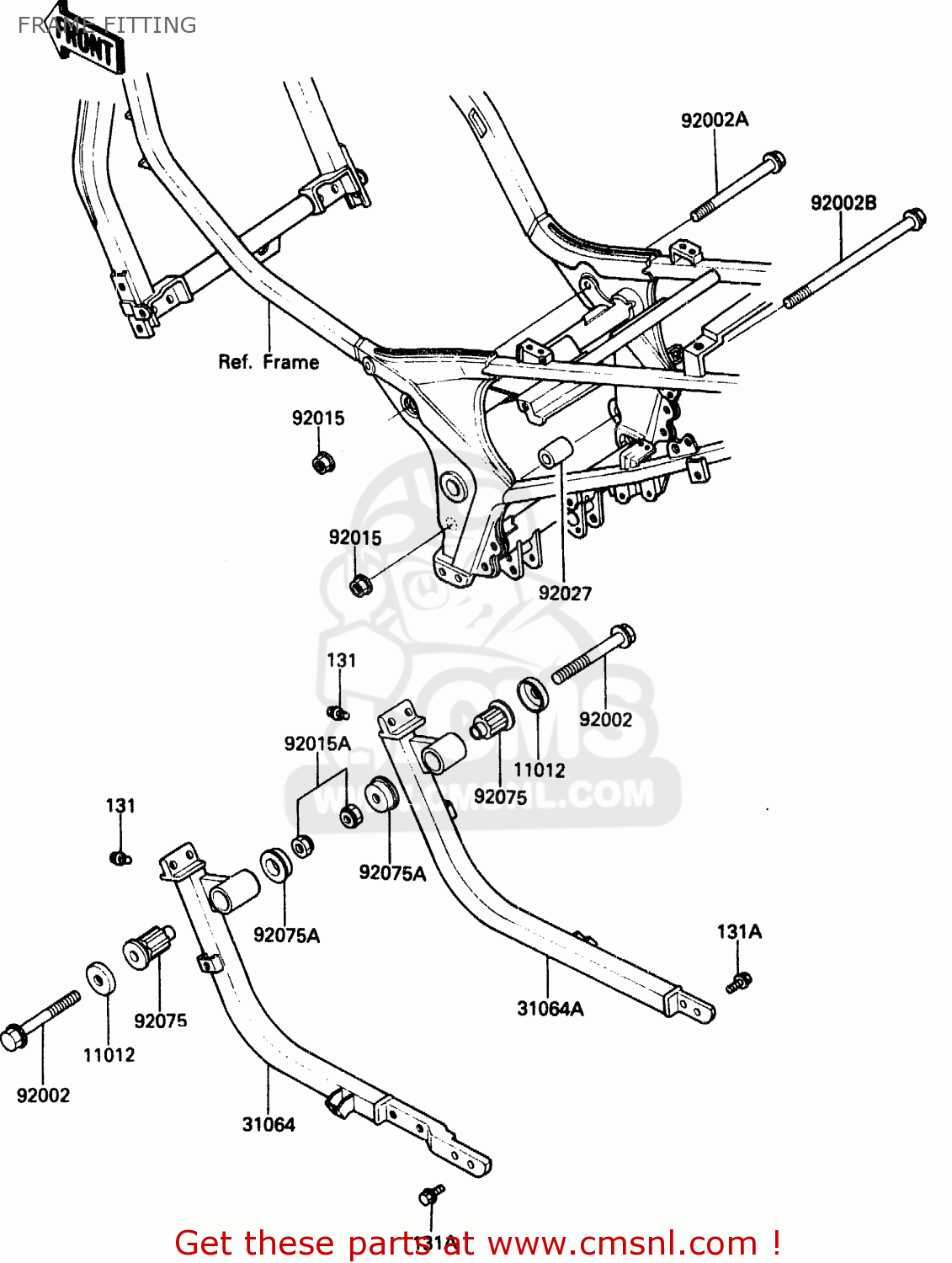 FRAME FITTING ZX500A1 1985 EUROPE NR / KPH