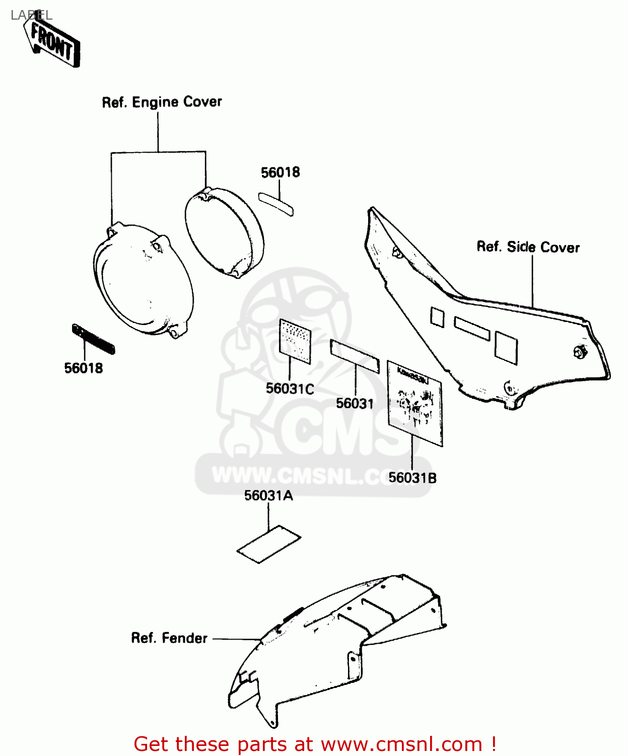 LABEL ZX500A1 1985 EUROPE NR / KPH