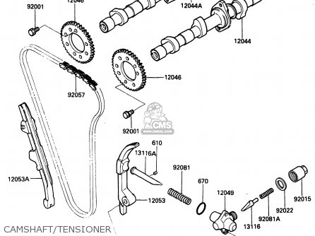 CAMSHAFT/TENSIONER - ZX500A1 1985 EUROPE NR / KPH