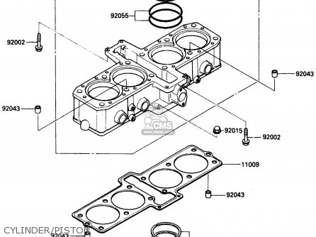 CYLINDER/PISTON - ZX500A1 1985 EUROPE NR / KPH