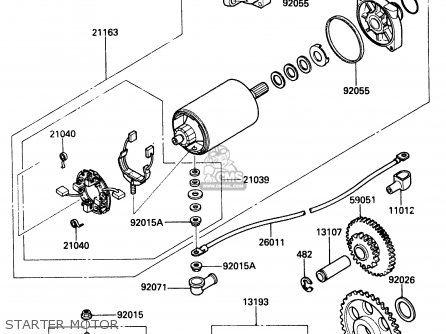 STARTER MOTOR - ZX500A1 1985 EUROPE NR / KPH