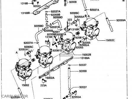 CARBURETOR - ZX500A1 1985 EUROPE NR / KPH