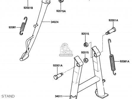 STAND - ZX500A1 1985 EUROPE NR / KPH
