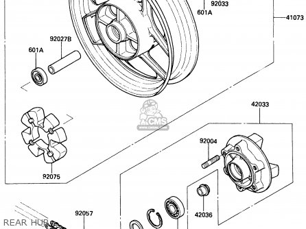 REAR HUB - ZX500A1 1985 EUROPE NR / KPH