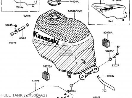 FUEL TANK (ZX500-A2) - ZX500A1 1985 EUROPE NR / KPH